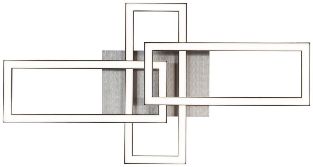 Led-deckenleuchte Ivona - Schwarz/Nickelfarben, MODERN, Kunststoff/Metall (63/34/8cm) - Luca Bessoni