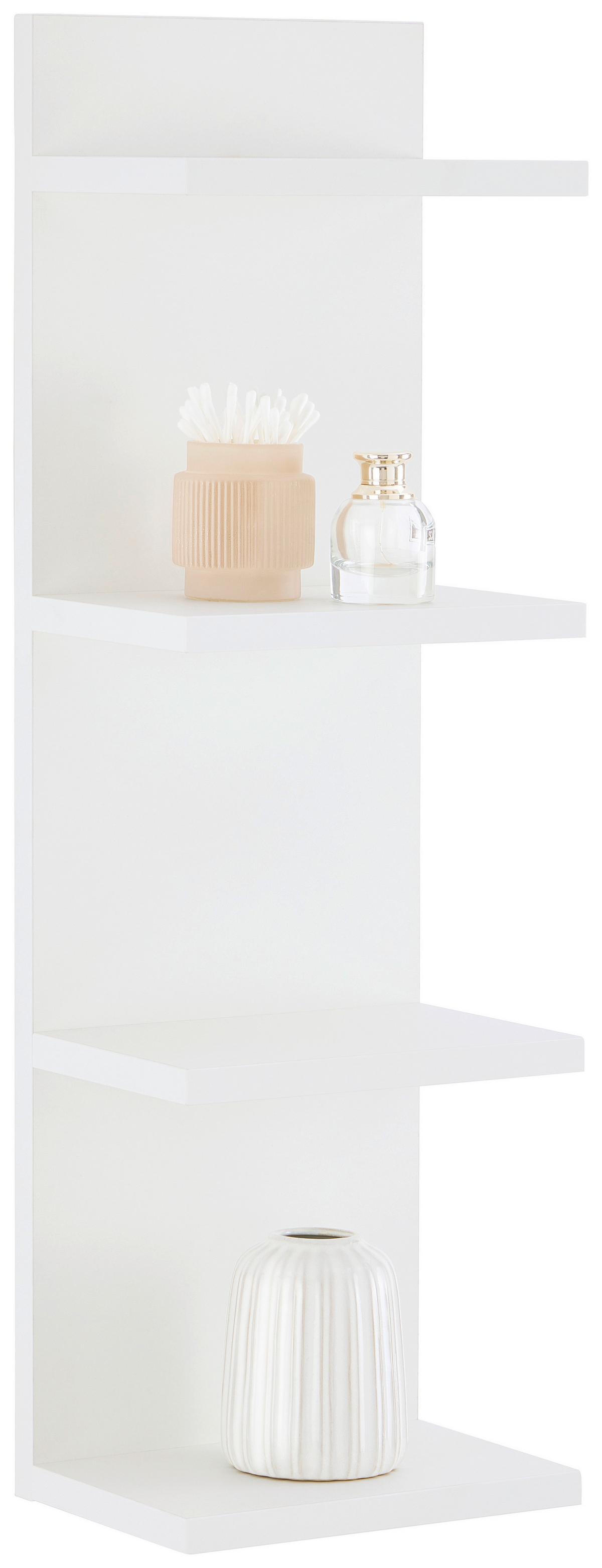 Wandregal Eolo Weiß B: 23,2 Cm - Weiß, Trend, Holzwerkstoff (23,2/75/16,8cm)