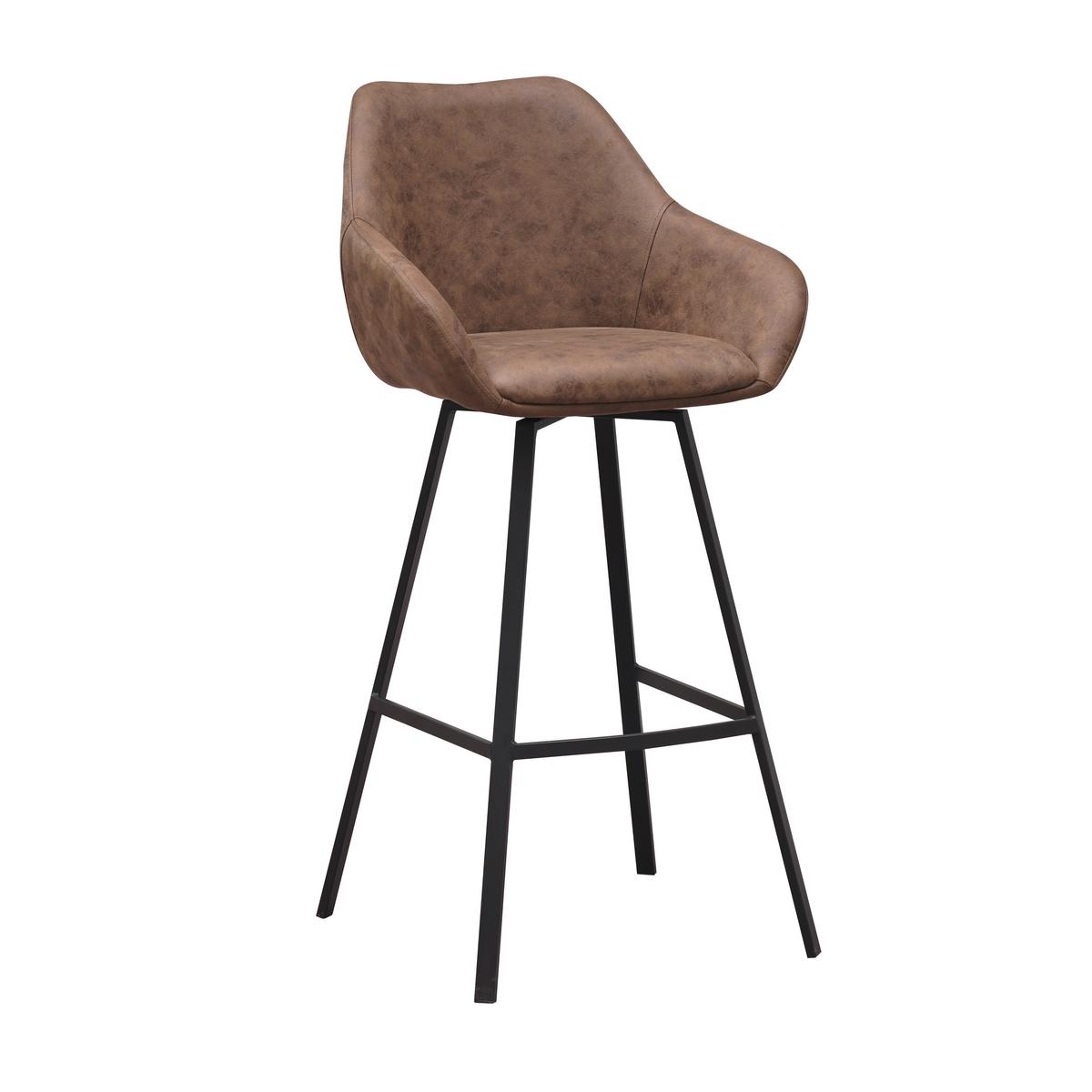 Barhocker-Set Casper Grün B: 55 cm - Schwarz/Grün, MODERN, Textil/Metall (55/109/57cm) - MID.YOU