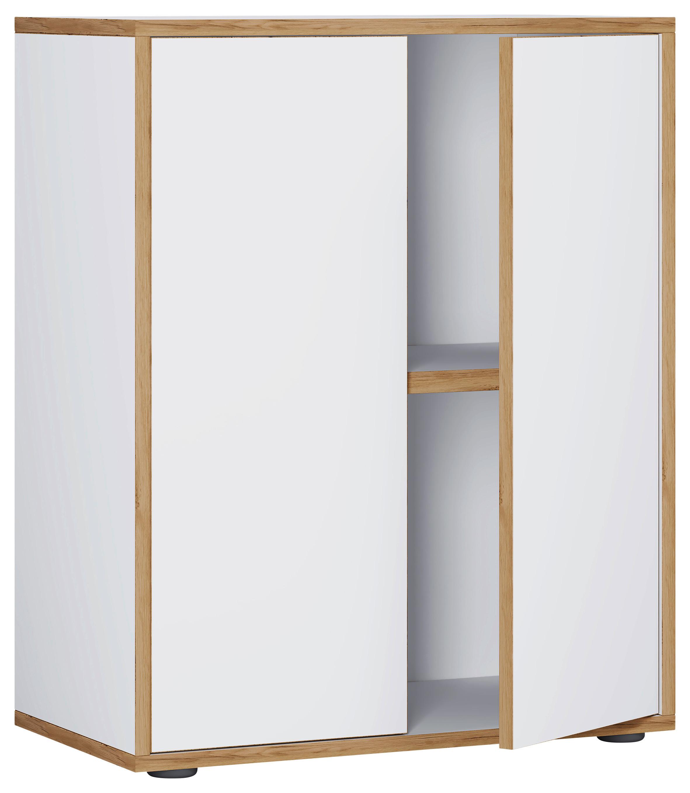 Aktenschrank Salia Weiß, Honigeiche B: 60 cm - Honigeiche/Weiß, Design, Holzwerkstoff (60/74/33cm) - MID.YOU