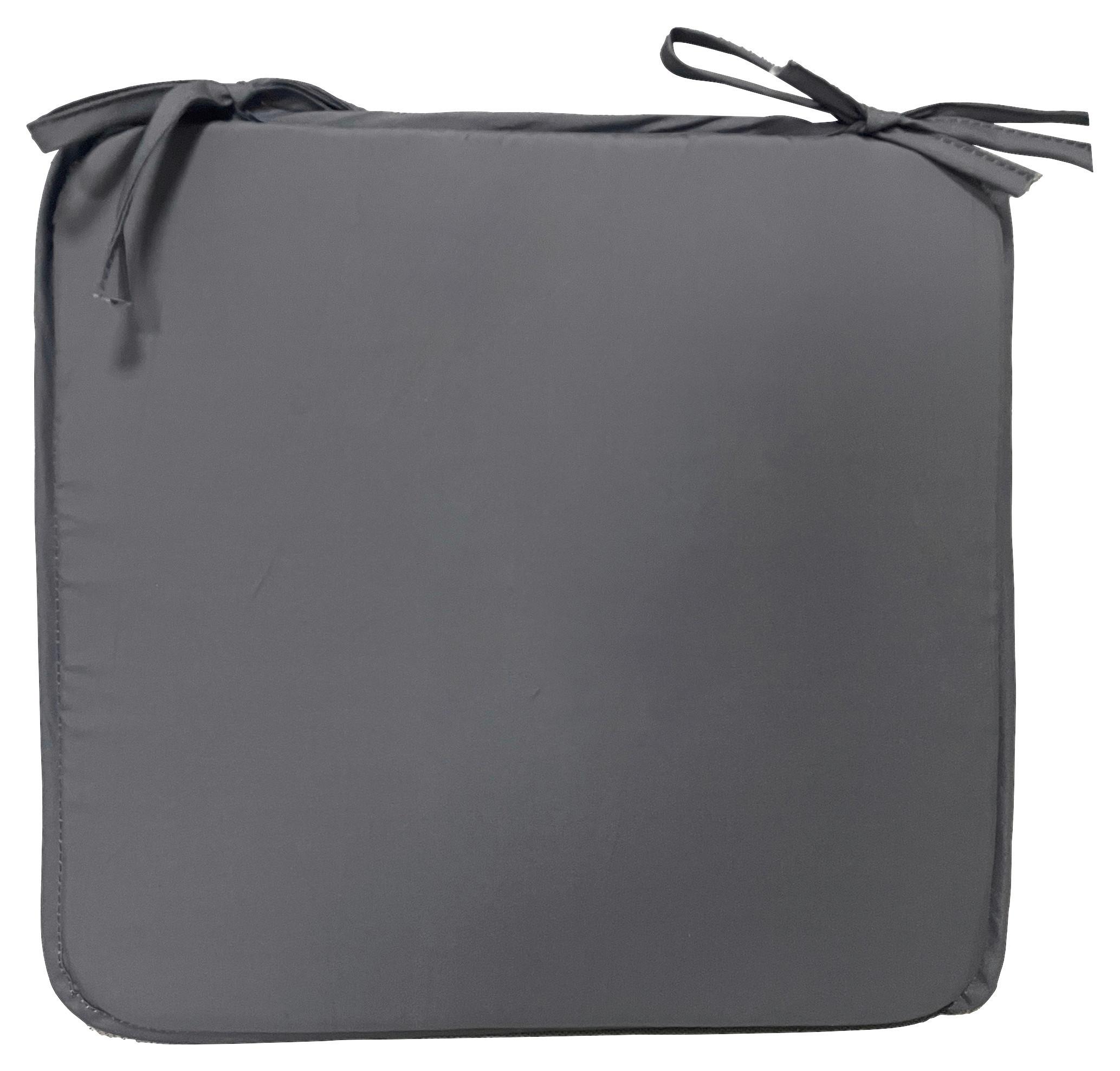 Sitzkissen Christa - Anthrazit, KONVENTIONELL, Textil (36/36/2cm) - Ondega