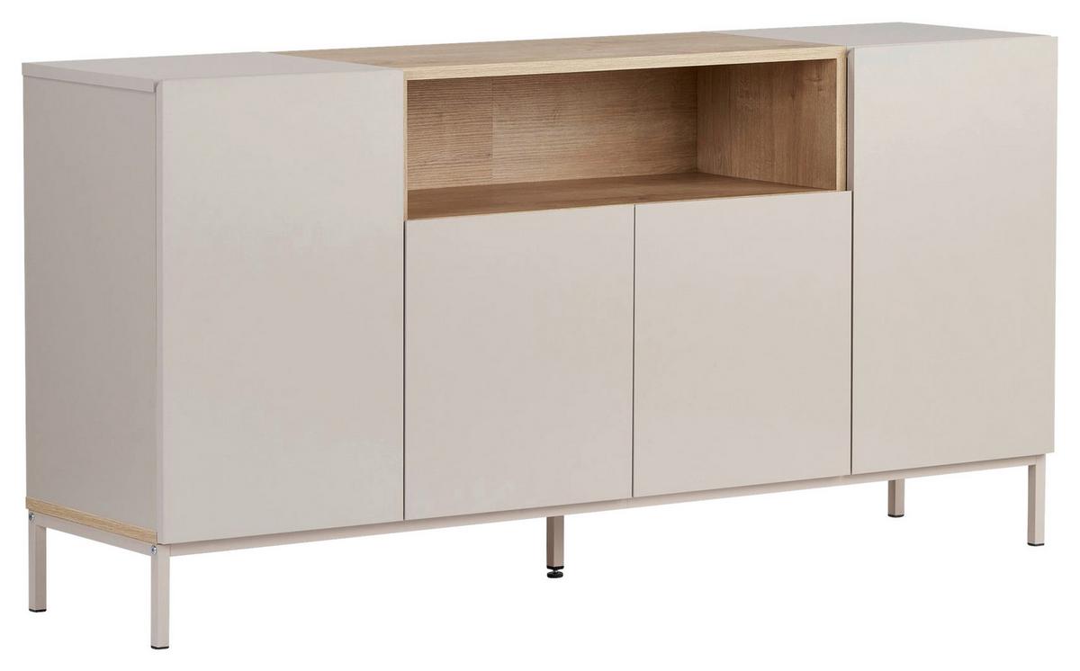 LOWBOARD Sand-/Eichefarben B: 160cm - Sandfarben/Eichefarben, MODERN, Holzwerkstoff (160/80/40cm)