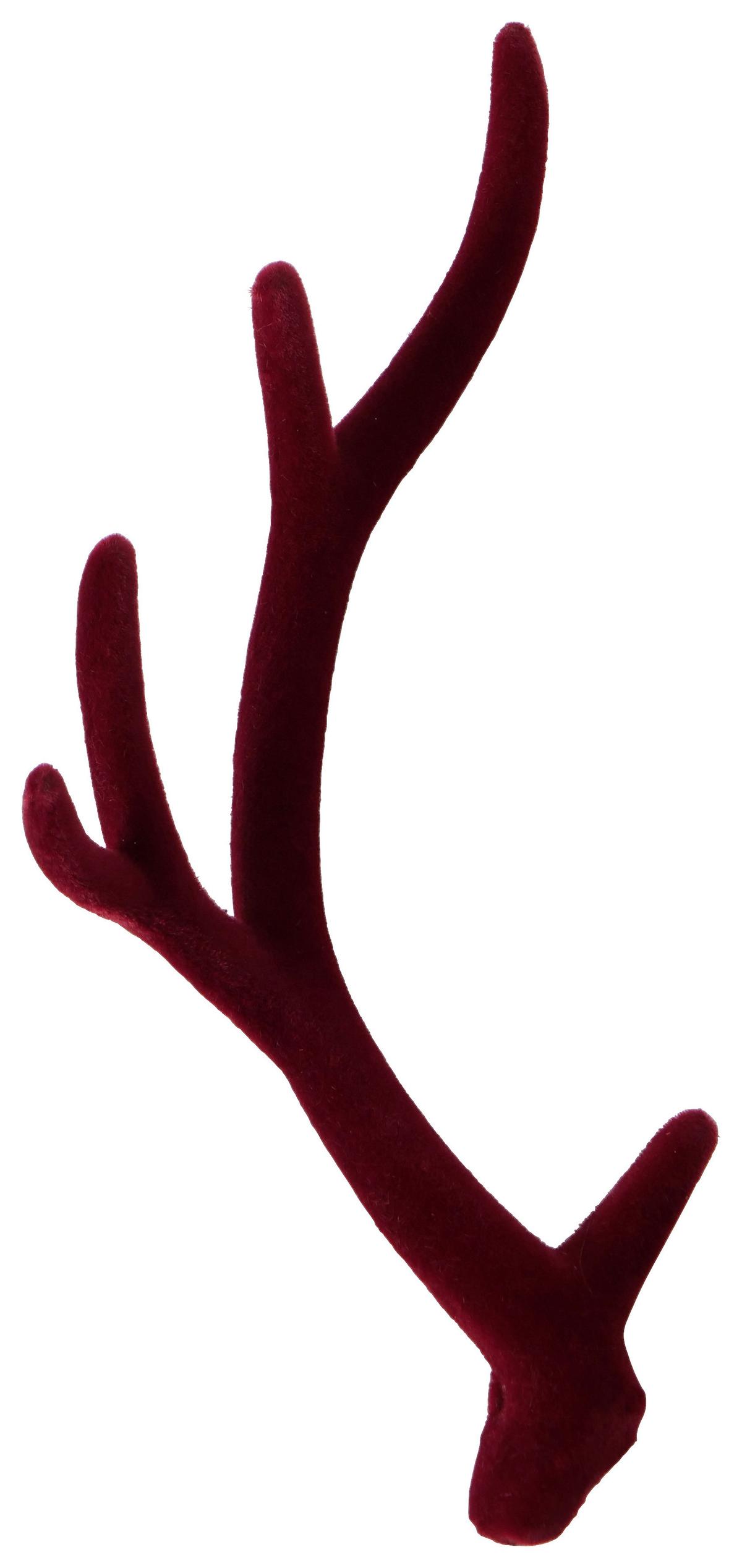 Weihnachtsdeko Geweih Kunststoff 2 Stk. - Basics, Kunststoff (16/30cm)