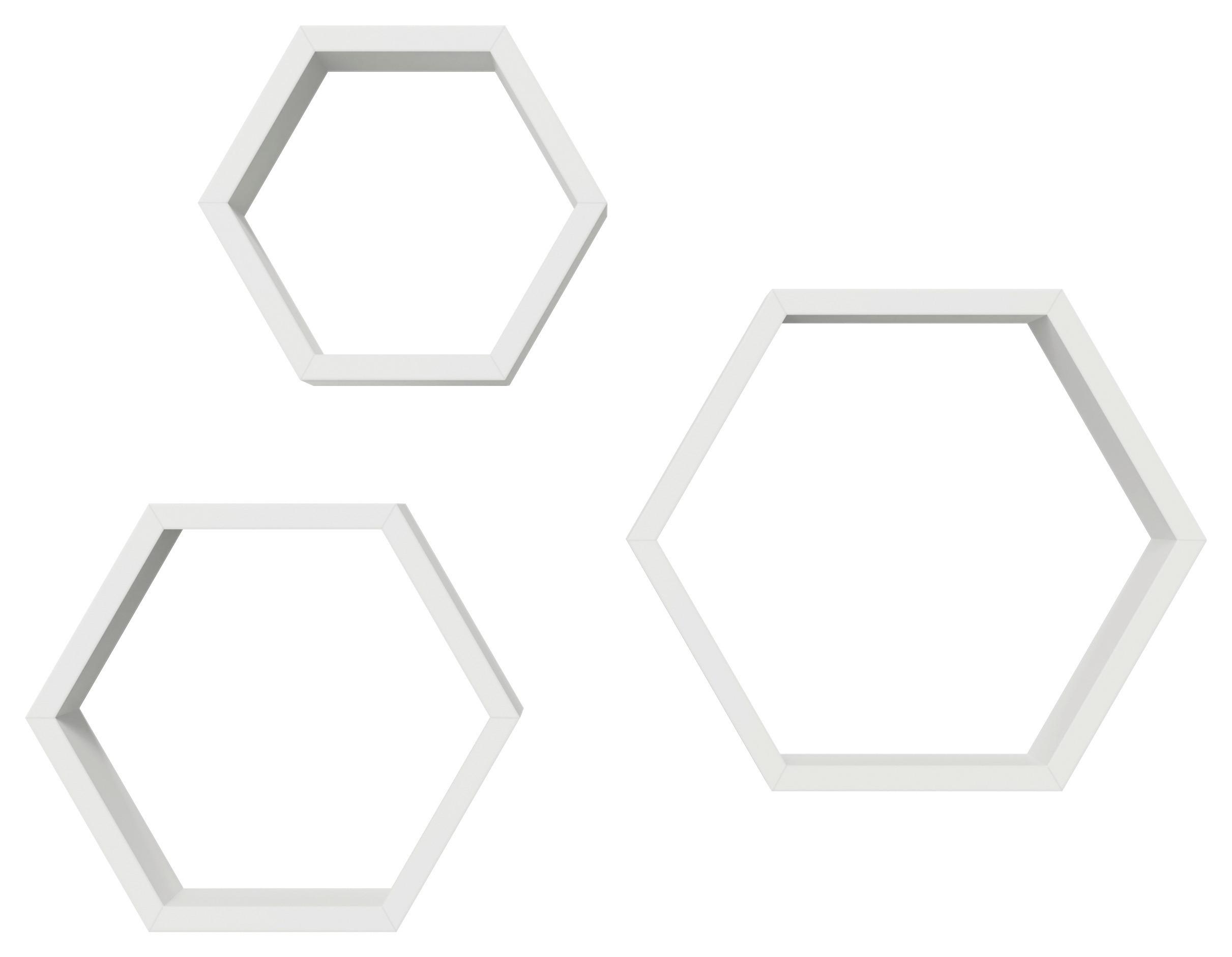 Wandregal Carla - Weiß, MODERN, Holzwerkstoff (34/29/24/30/25/20/24/9/20cm)