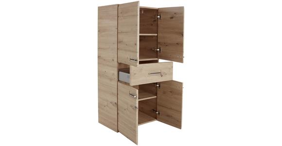 Midischrank Mit Soft-Close Avensis B: 60cm, Eiche Dekor - Eichefarben, MODERN, Holzwerkstoff (60/128,5/33cm) - Luca Bessoni