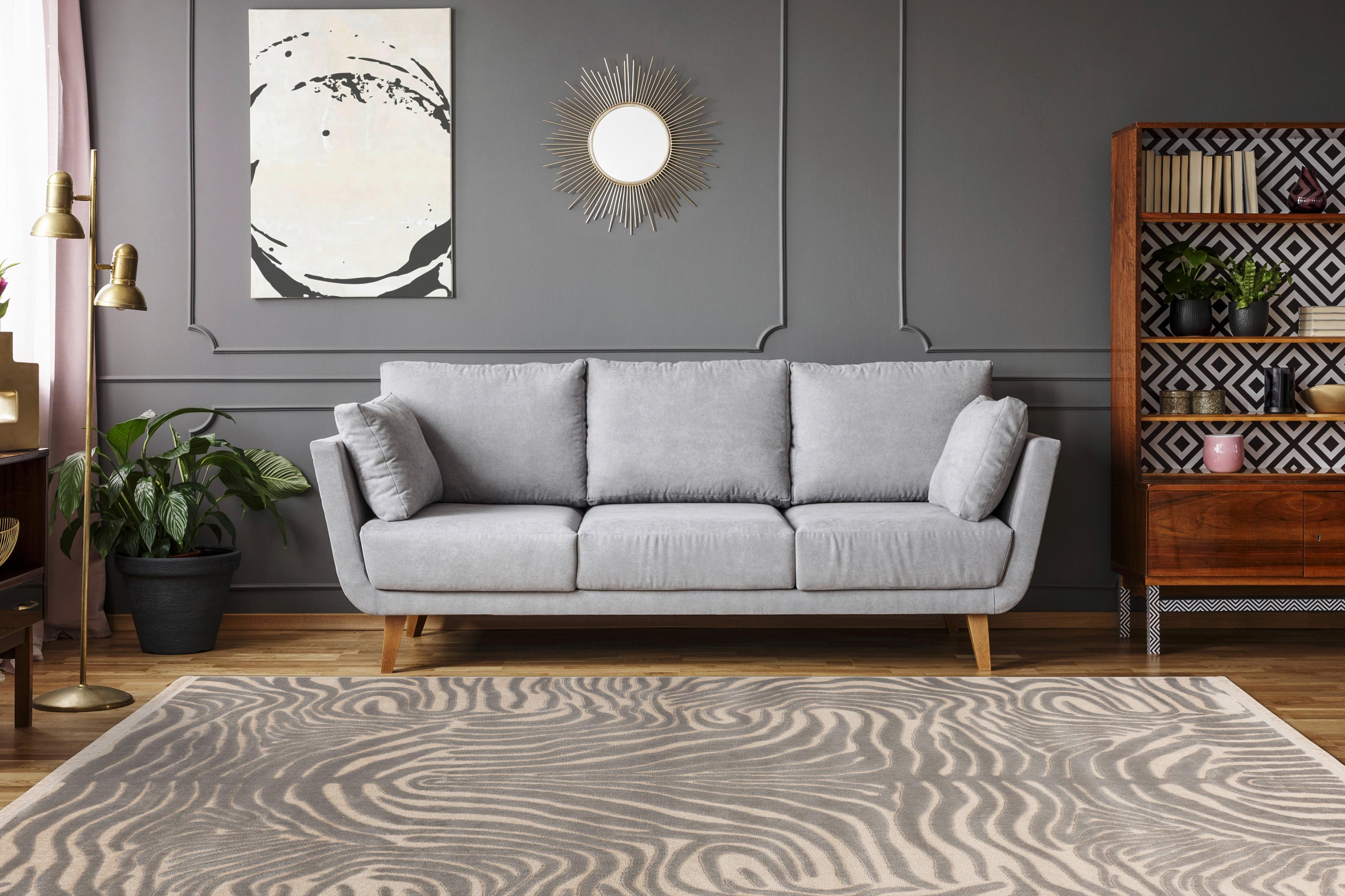 Teppich Adeon 400 Grau B: 120 cm - Grau, KONVENTIONELL, Textil (120/170cm)
