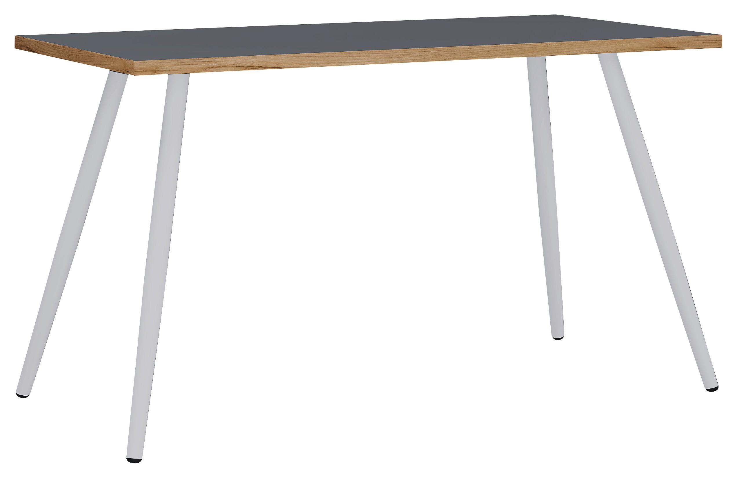 Schreibtisch Anthrazit/Eiche Dekor L:110 cm - Honigeiche/Anthrazit, Design, Holzwerkstoff/Metall (110/50/70cm) - MID.YOU