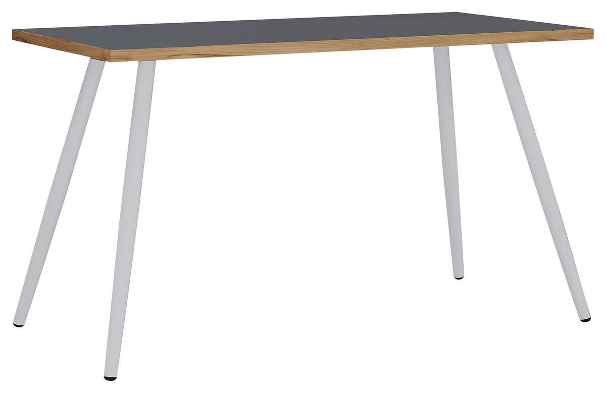 Schreibtisch Anthrazit/Eiche Dekor L:110 cm - Honigeiche/Anthrazit, Design, Holzwerkstoff/Metall (110/50/70cm) - MID.YOU
