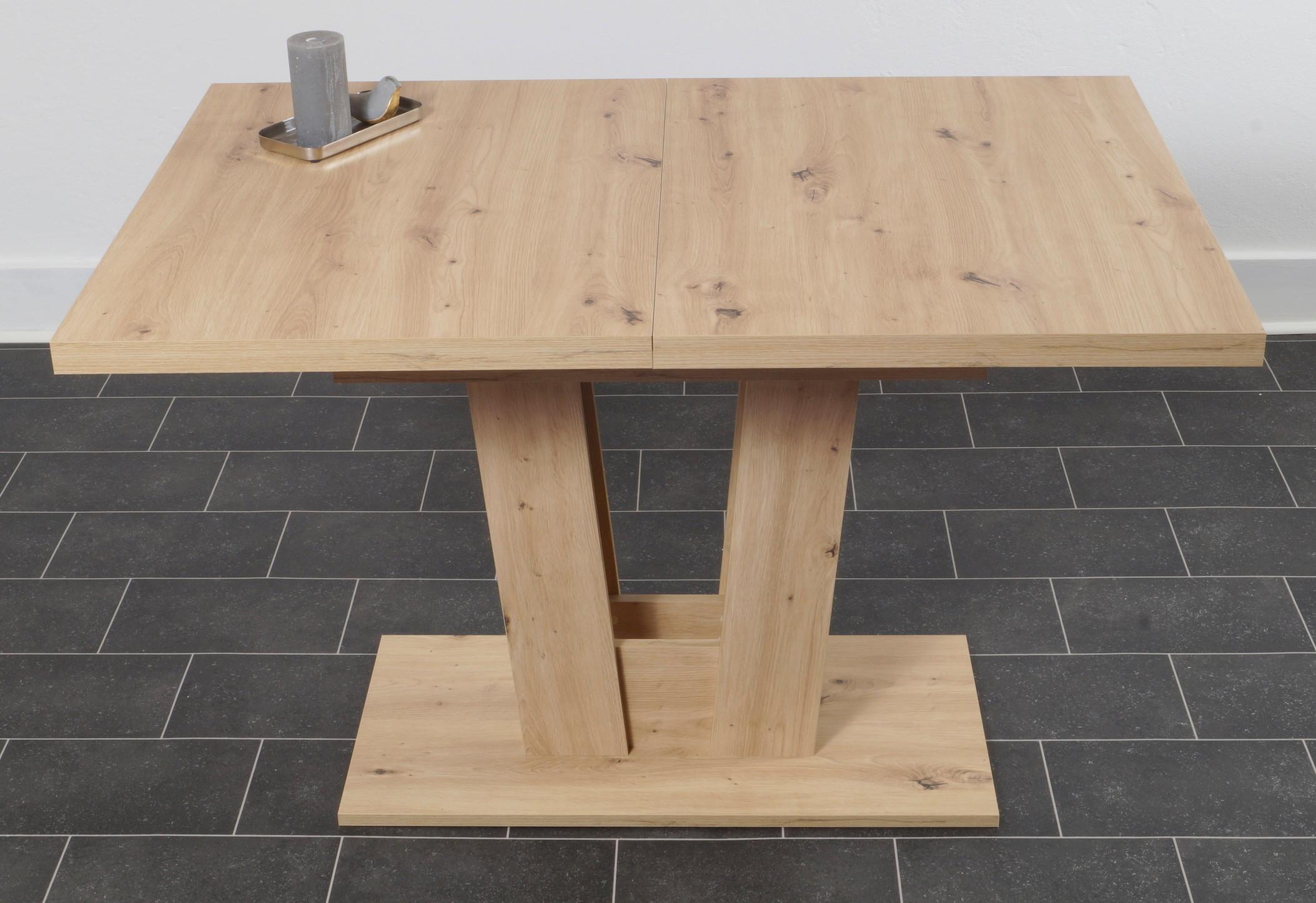 Esstisch Varese Eiche Artisan L: 120 Cm - Eiche Artisan, KONVENTIONELL, Holzwerkstoff (120/80/76cm) - MID.YOU