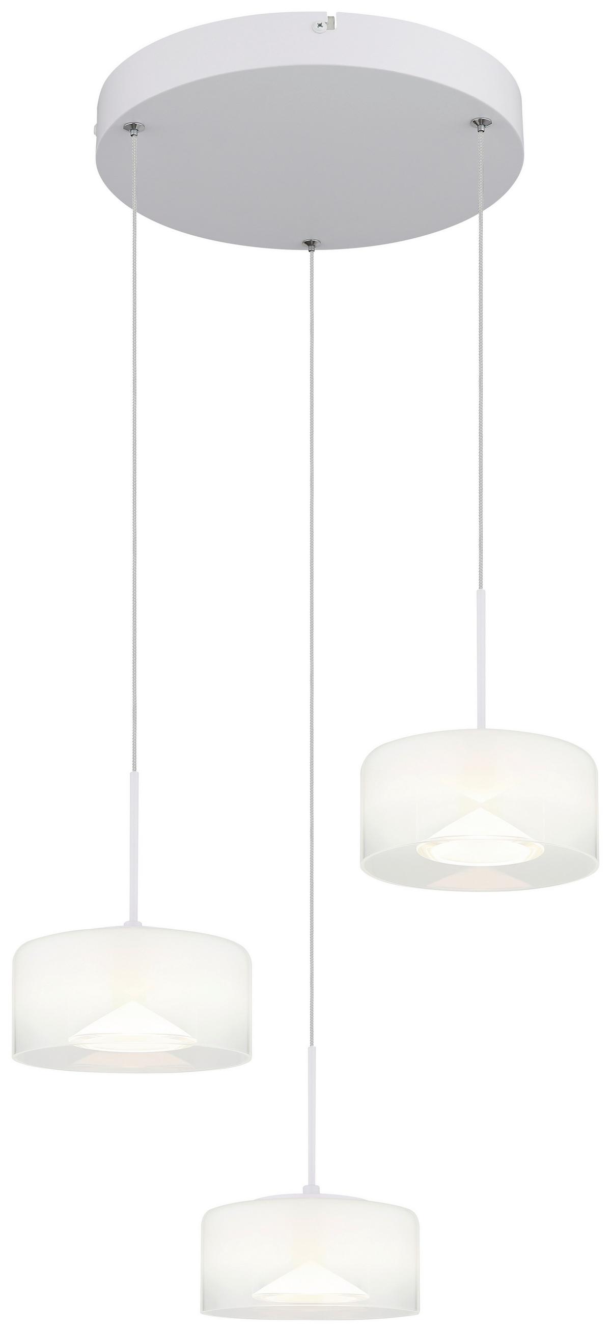 ZÁVĚSNÉ SVÍTIDLO LUNOUIA - bílá, Basics, kov/plast (40/150cm)