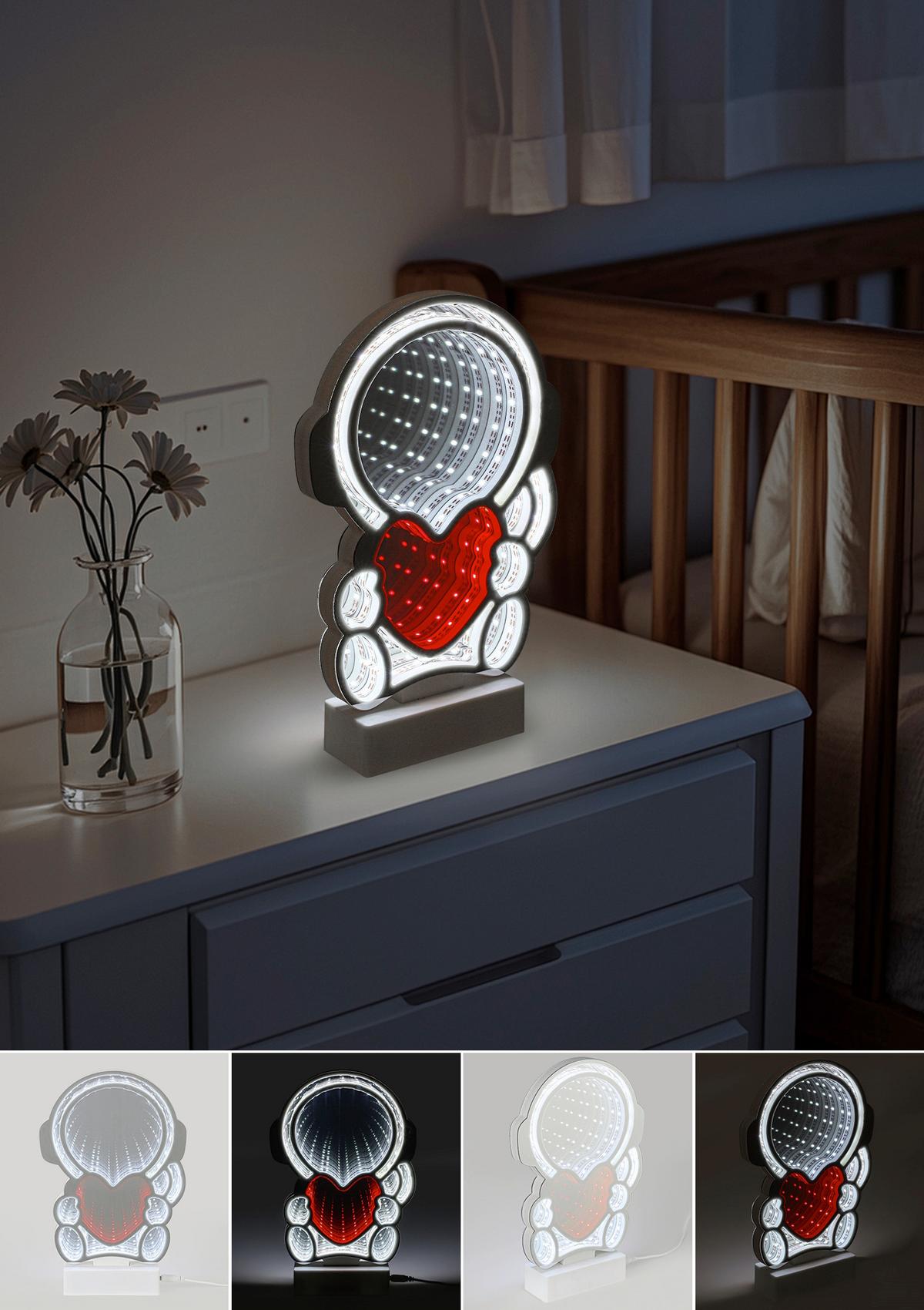 LED-Dekoleuchte Caterina - Chromfarben/Weiß, Basics, Kunststoff (17/4,5/25,5cm) - Luca Bessoni