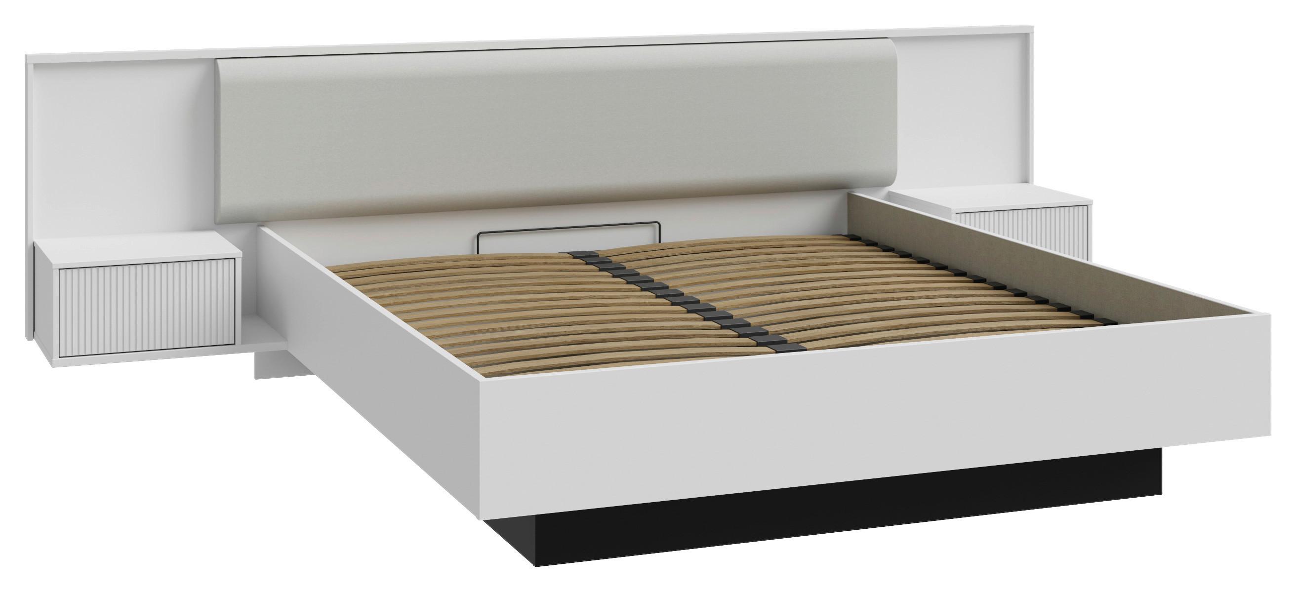 POSTELOVÁ SESTAVA NEKTARIUS - světle šedá, Moderní, kompozitní dřevo (309,2/92,9/213,3cm)