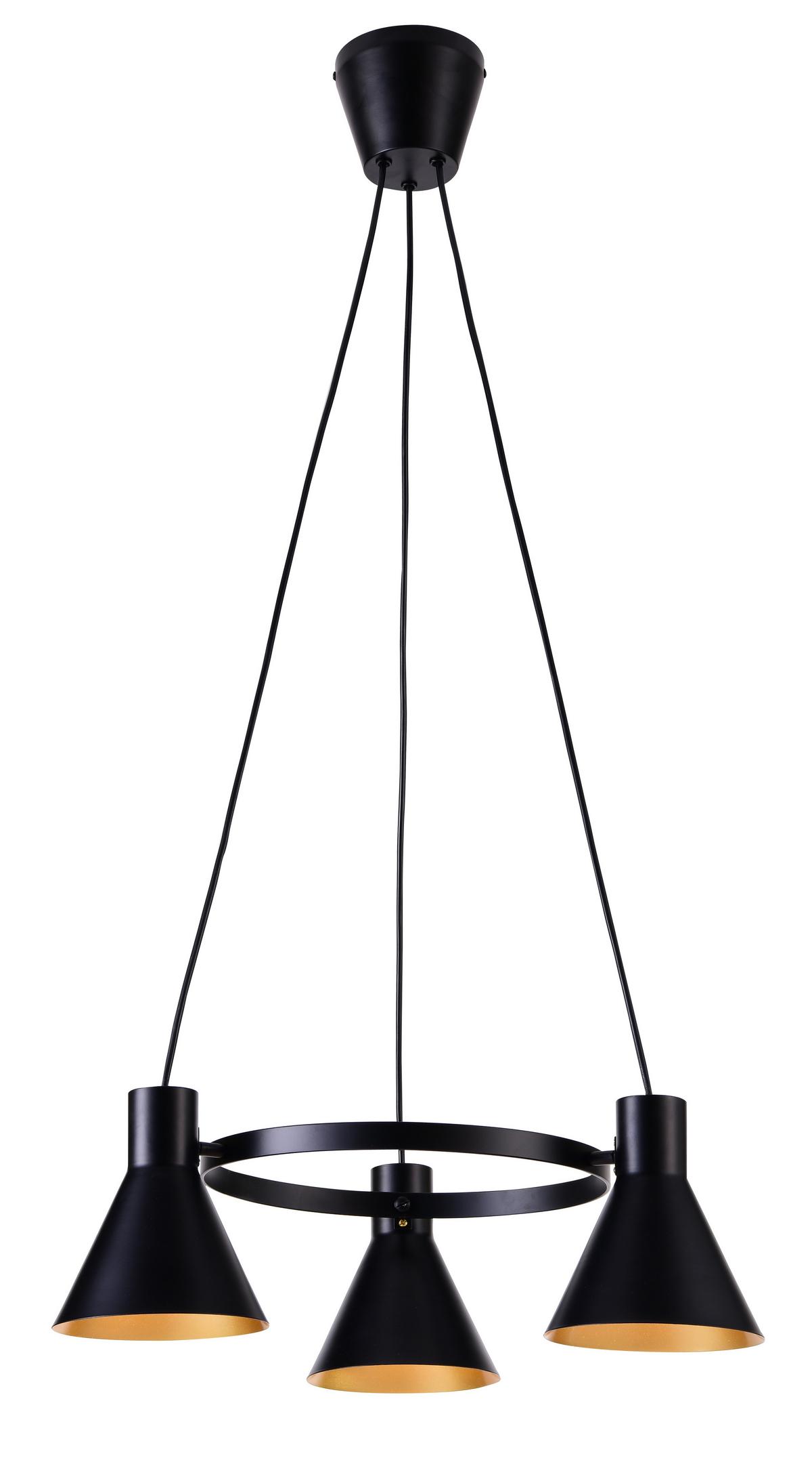 Pendelleuchte 33-71156 More - Goldfarben/Schwarz, Design, Metall (55/55/100cm)