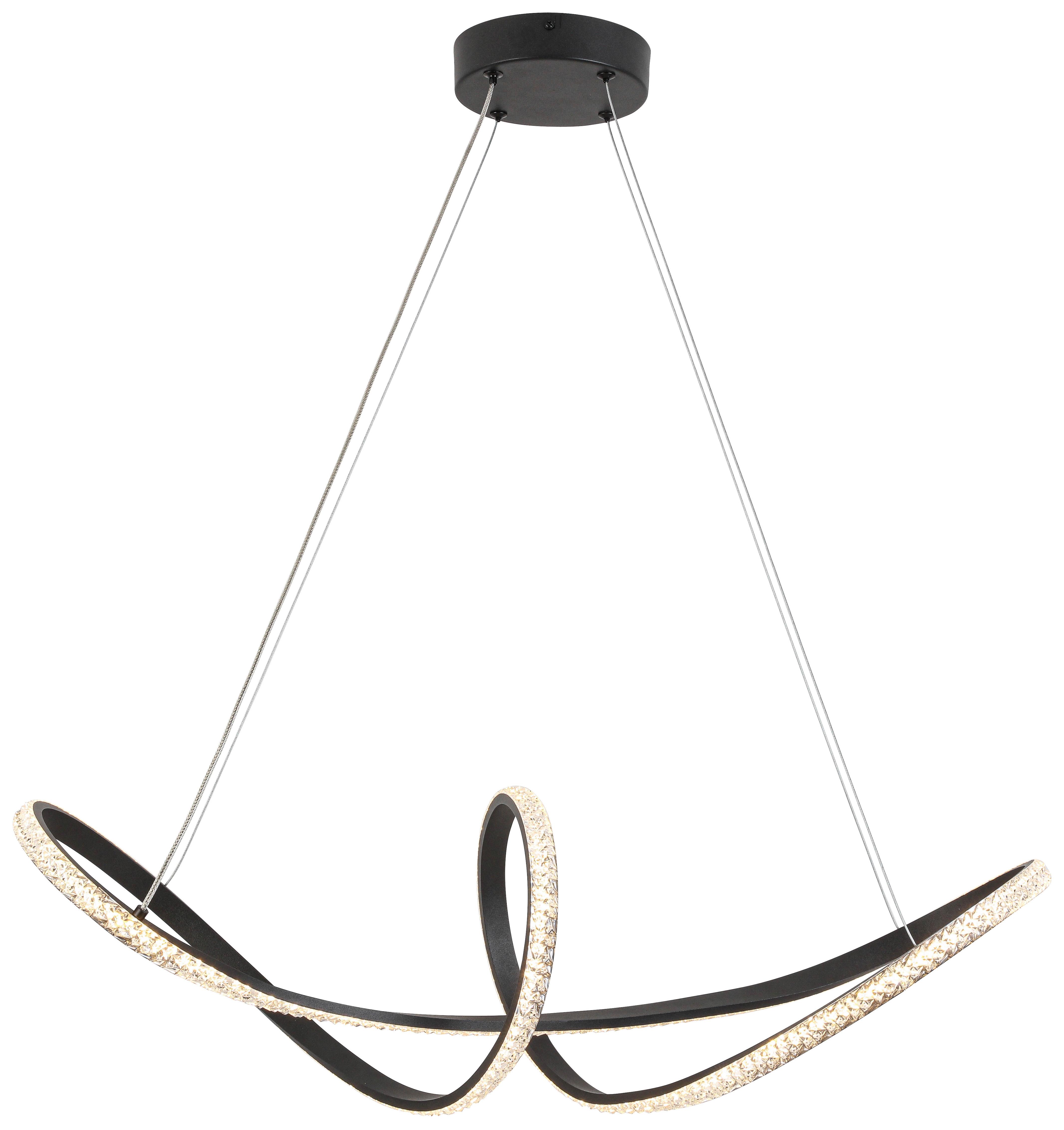 ZÁVĚSNÉ LED SVÍTIDLO HIT - černá, Moderní, kov/plast (74/22/120cm) - Modern Living