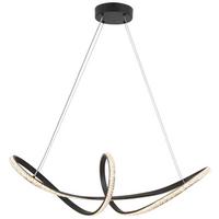 ZÁVESNÉ LED SVIETIDLO HIT - čierna, Modern, kov/plast (74/22/120cm) - Modern Living