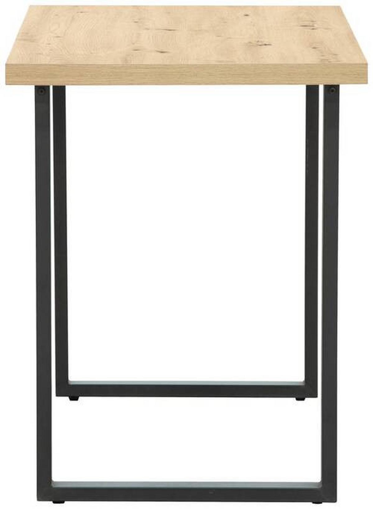 Schreibtisch B 120cm H 60cm Michaela Eichefarben/schwarz - Eichefarben/Schwarz, MODERN, Holzwerkstoff/Metall (120/60/75cm) - MID.YOU