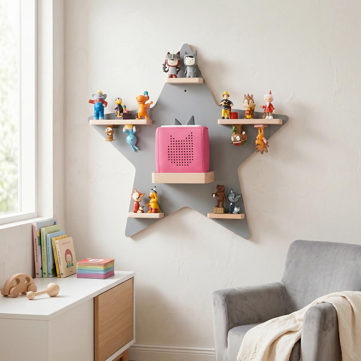 Kinderregal Boarti Grau B: 52 cm - Grau, MODERN, Holzwerkstoff (52/55/19cm) - Livetastic