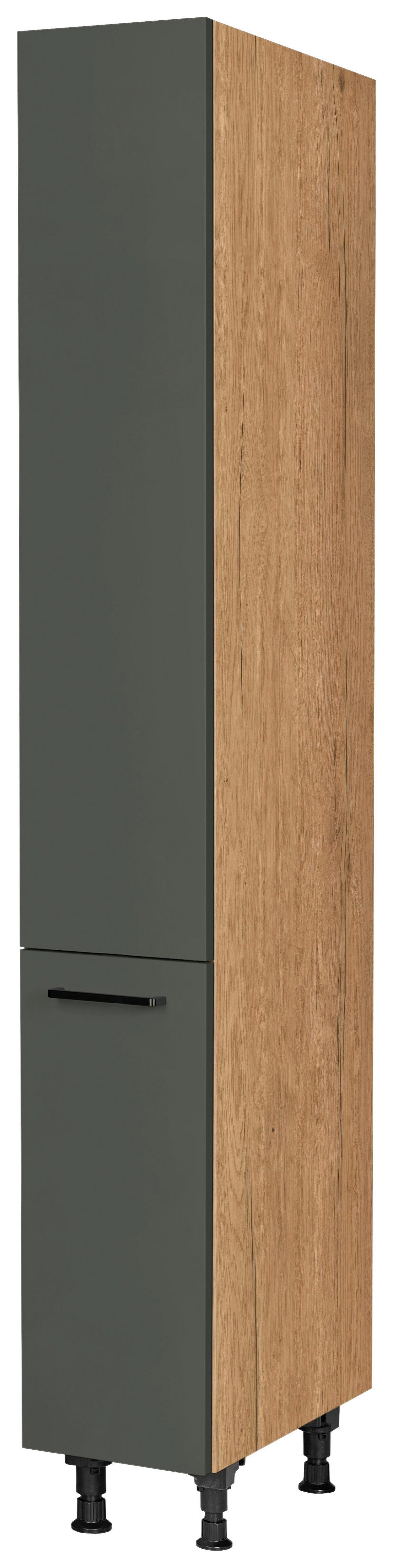 Apothekerschrank Easytouch - Eichefarben/Grün, MODERN, Holzwerkstoff/Metall (30/216,6/58cm) - Nobilia