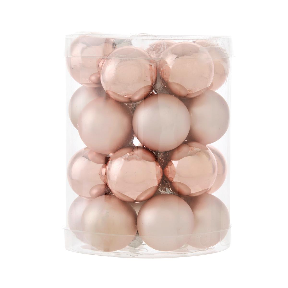 Vianočná guľa Ø 3cm / 24 ks - čierna/biela, Konventionell, sklo (3cm) - Mömax