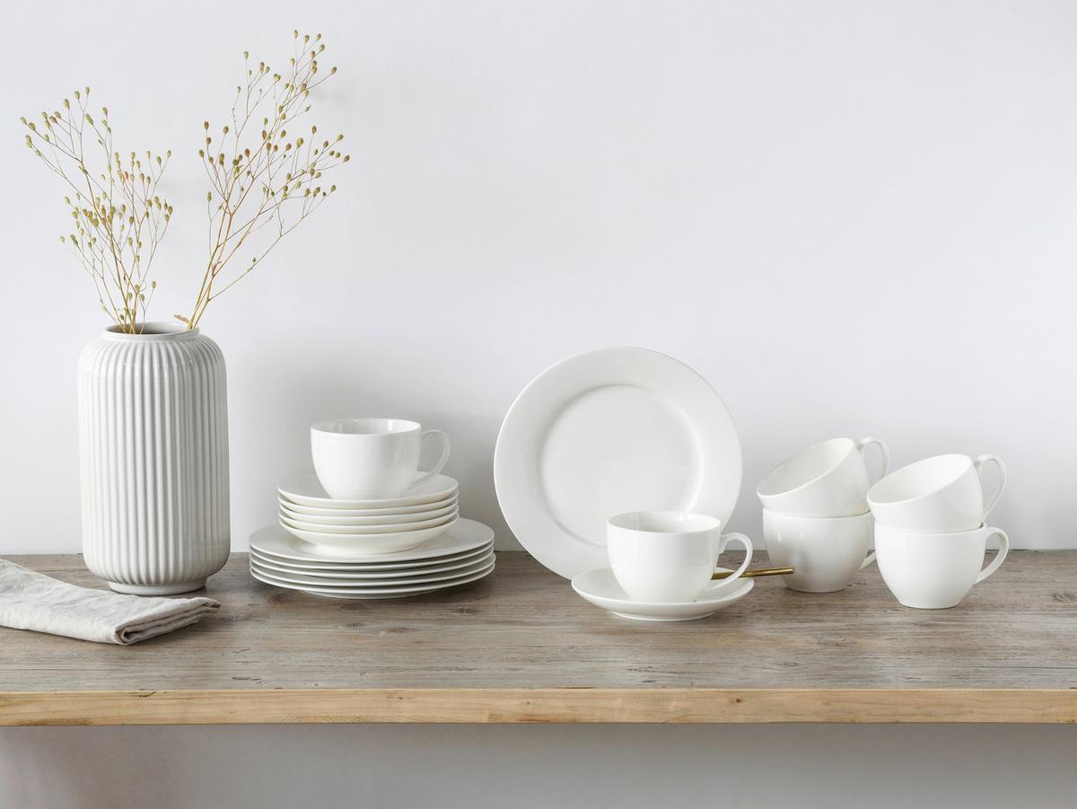 Kaffeeservice Fleur Royal Keramik Für 6 Personen - Creme, Basics, Keramik - Creatable
