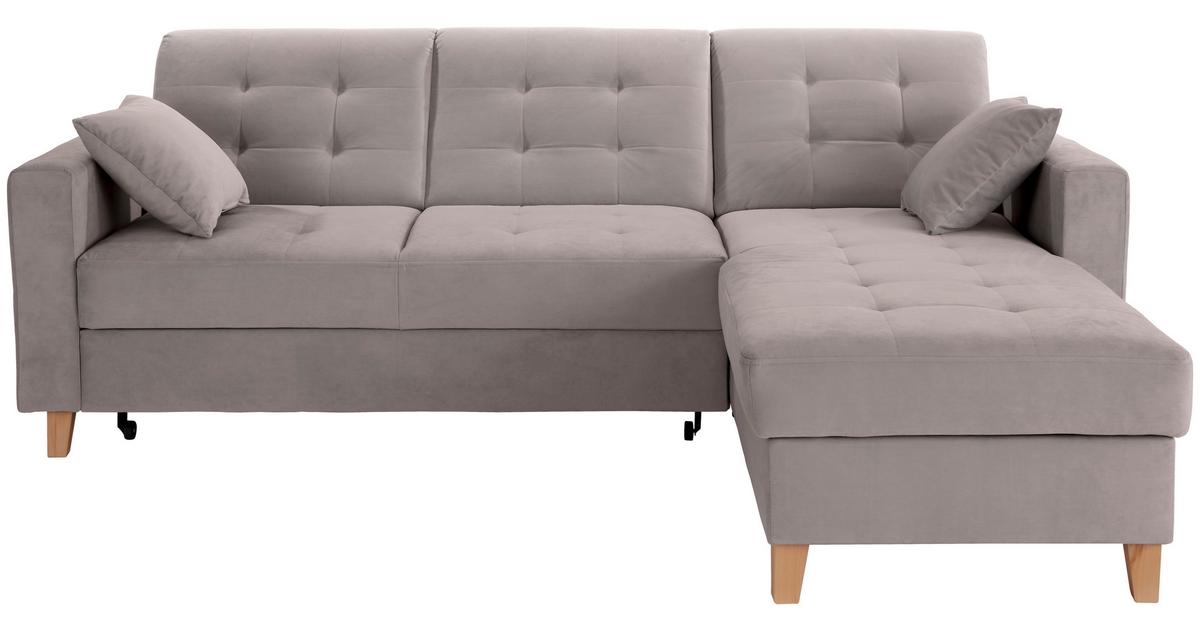 Rohová sedačka BJORN, oboustraná, béžový samet • Möbelix