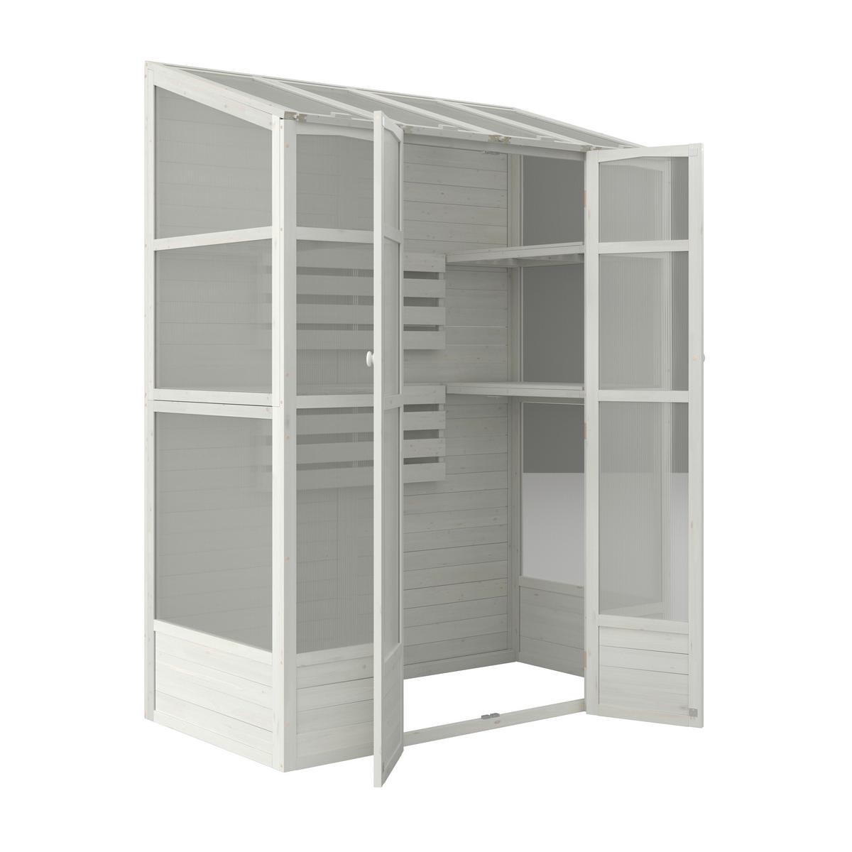 DOMČEK NA NÁRADIE ERIN - biela, Modern, drevo/plast (147/195/74cm) - Bessagi Garden