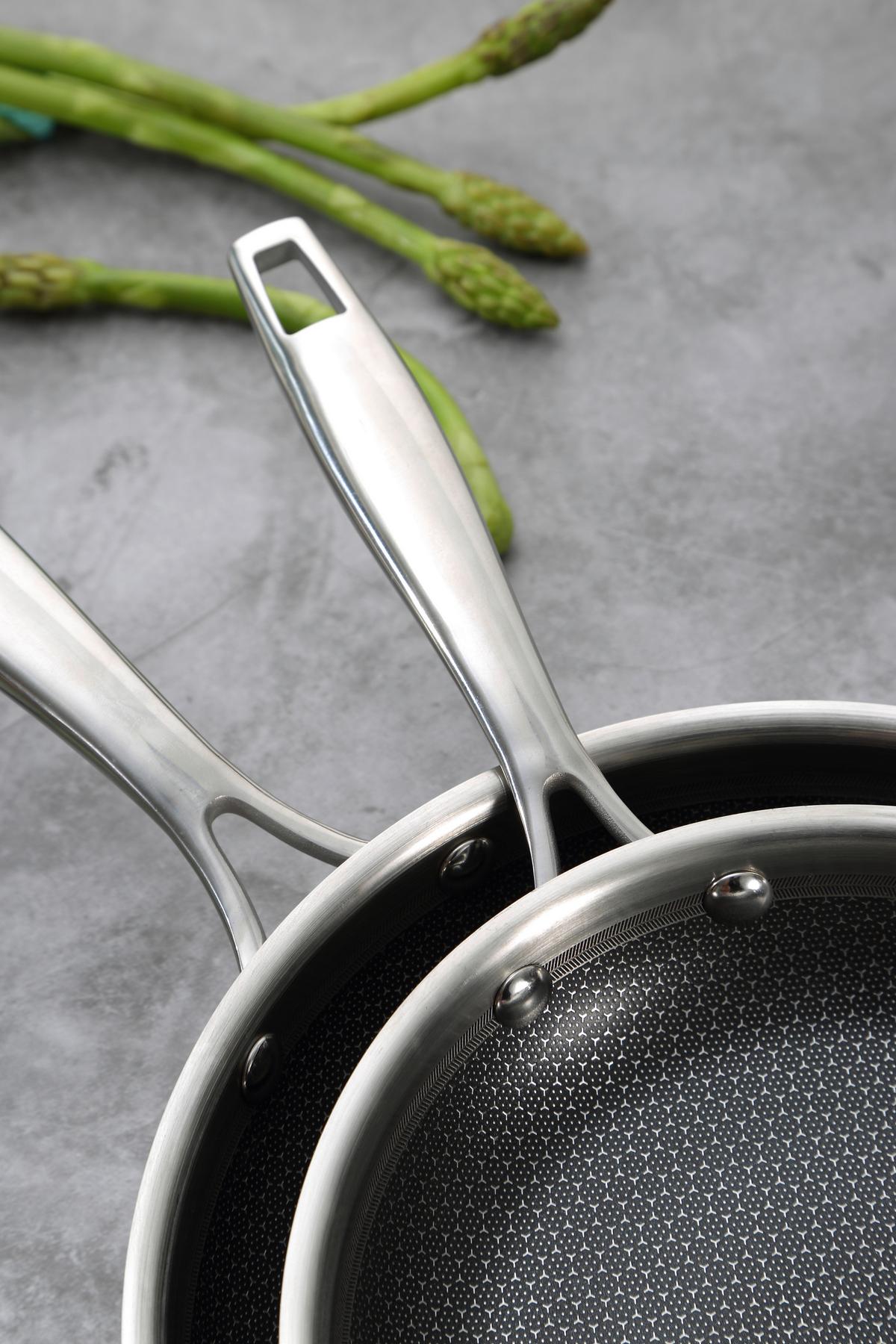 Wok Hi-Tech 3 Ø 53 cm Edelstahl Antihaftbeschichtet - Edelstahlfarben/Schwarz, Basics, Metall (53/29,5/9cm) - Masterpro
