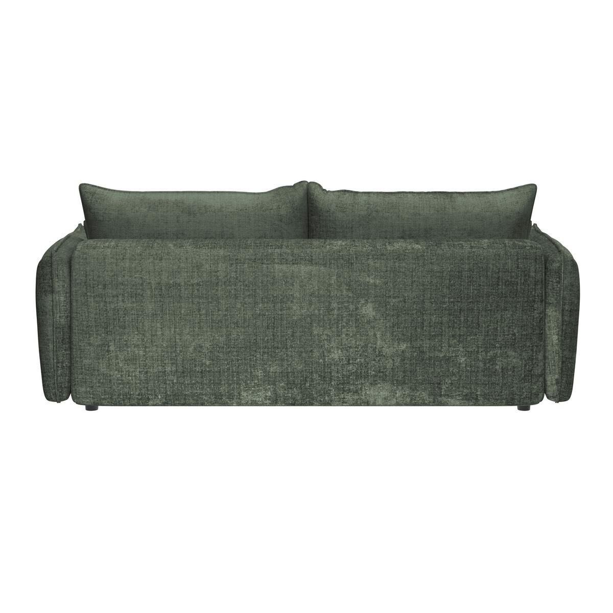 3-Sitzer-Sofa Mit Schlaffunktion Kairo Grün - Schwarz/Grün, ROMANTIK / LANDHAUS, Holz/Kunststoff (230/90/115cm) - James Wood