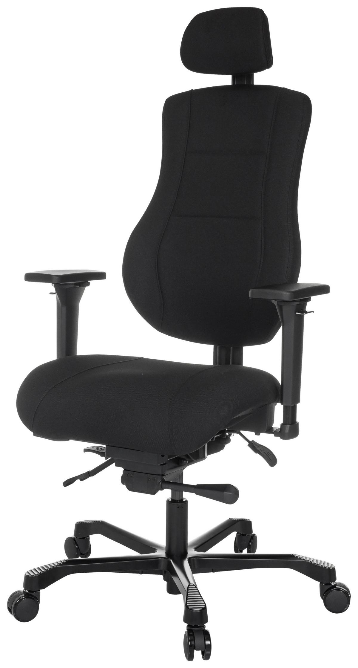 Drehstuhl 24 Hours Basic Schwarz B: 68 cm - Schwarz, MODERN, Kunststoff/Textil (68/109 - 151/70cm) - MID.YOU