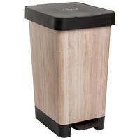 Koš s nášlapným pedálem STYLE- CA. 25L - černá/barvy třešně, Moderní, kov/plast (26/36/47cm) - Mömax