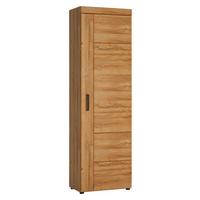 Garderobenschrank Cortina Eiche Dekor B: 58 Cm - Eichefarben/Schwarz, Trend, Holzwerkstoff (58/195/37,4cm)