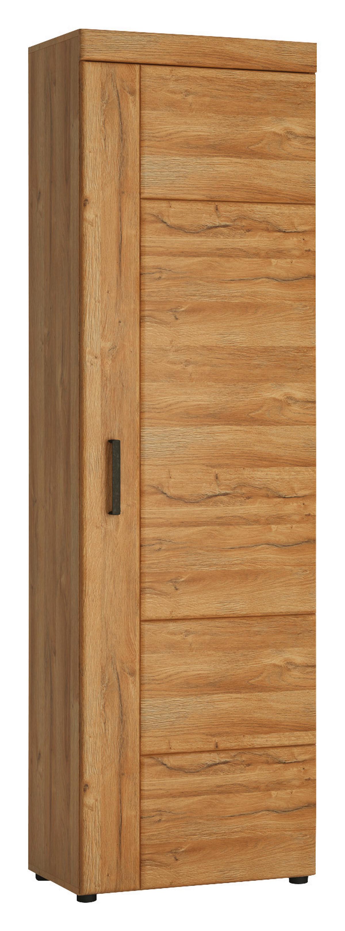 Garderobenschrank Cortina Eiche Dekor B: 58 Cm - Eichefarben/Schwarz, Trend, Holzwerkstoff (58/195/37,4cm)