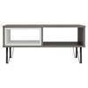 Couchtisch Mendoz Couchtisch - Eiche dunkel/Schwarz, Design, Holzwerkstoff/Metall (90/60/41,1cm) - Livetastic