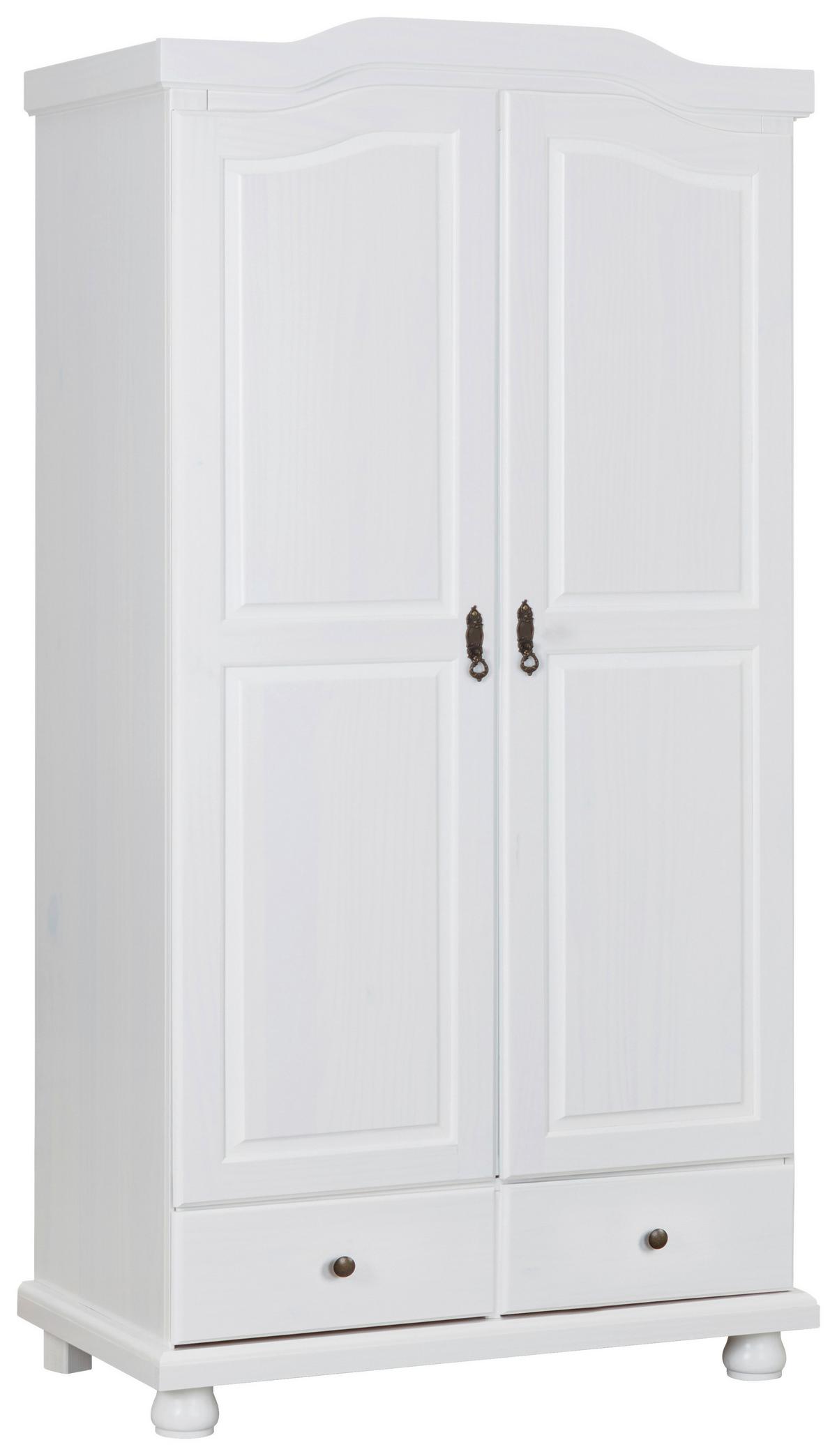 Skřiň s otočnými dveřmi REUTTE - bílá, Konvenční, dřevo (104/198/56cm) - MID.YOU