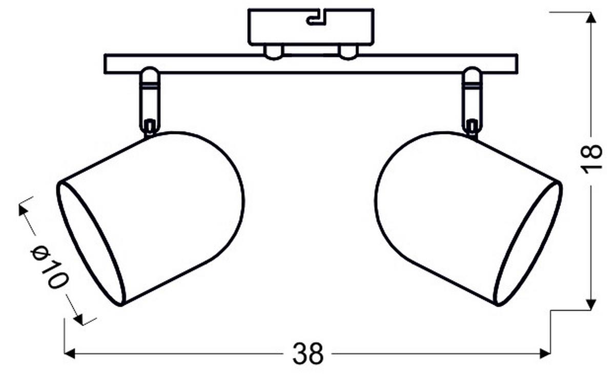 Strahler 92-63250 - Weiß, Basics, Metall (38/18/10cm)