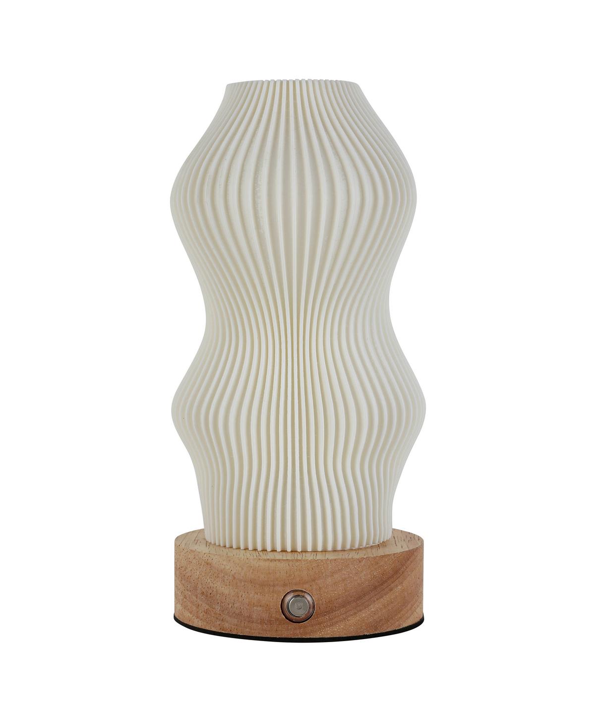 NABÍJATEĽNÁ STOLNÁ LAMPA GIRTL - biela/prírodná farba, Modern, kov/drevo (14cm) - Mömax