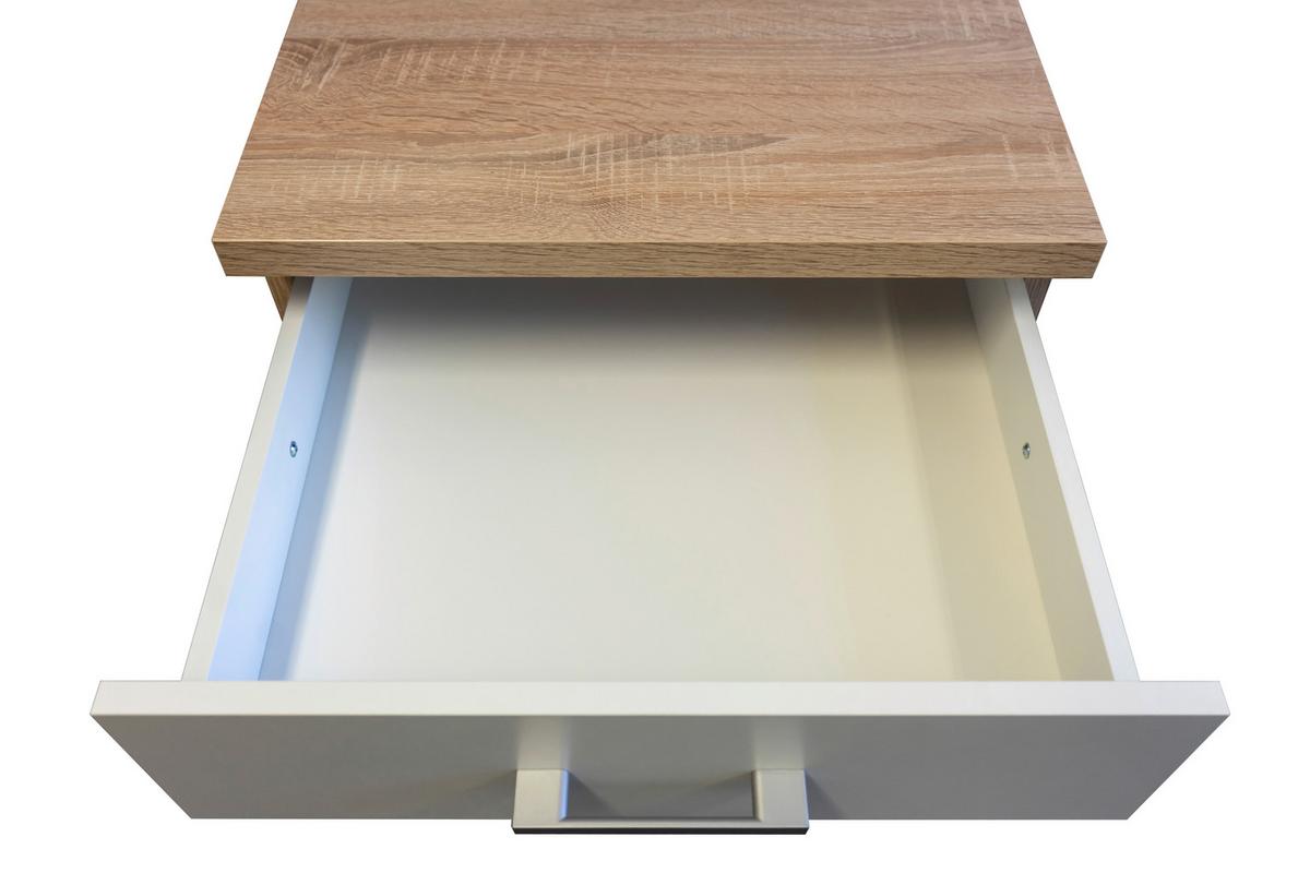 Eckküche Samoa Mit Geräten 280x170 cm - Weiß/Sonoma Eiche, MODERN, Holzwerkstoff (280/170cm) - FlexWell