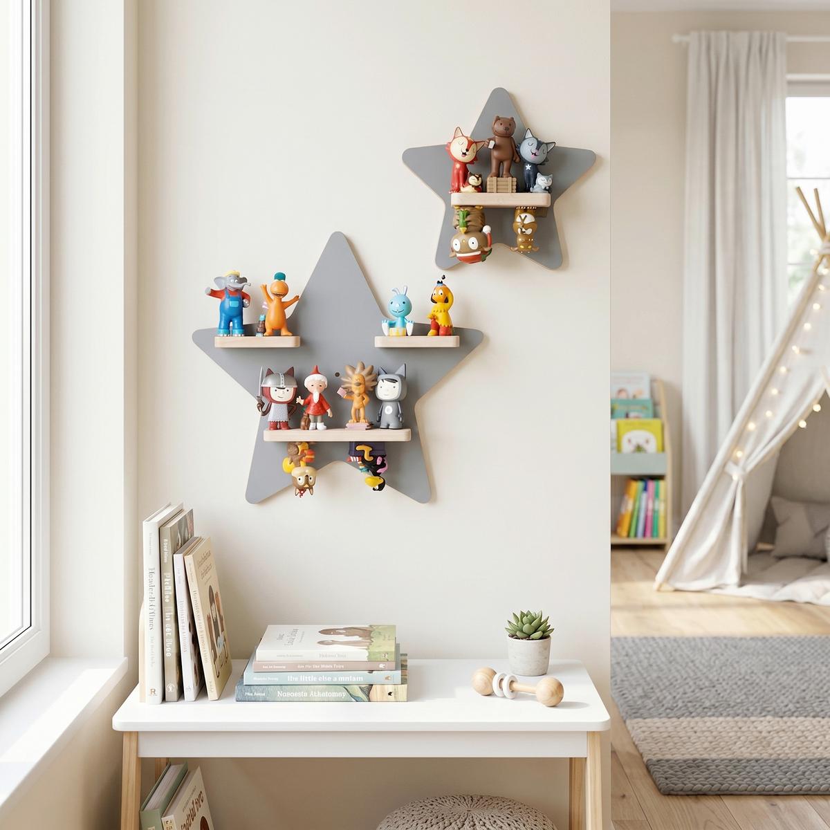 Kinderregal Boarti Grau B: 33 cm - Grau, MODERN, Holzwerkstoff (33/33/5cm) - Livetastic