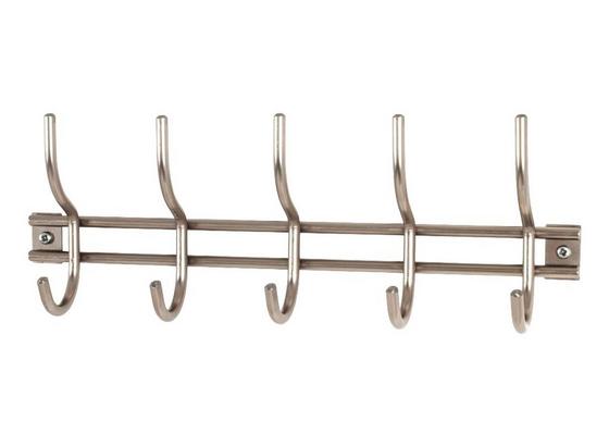 Hakenleiste Pippo - Edelstahlfarben, MODERN, Metall (38/14/8cm) Hakenleiste Pippo - Edelstahlfarben, MODERN, Metall (38/14/8cm)