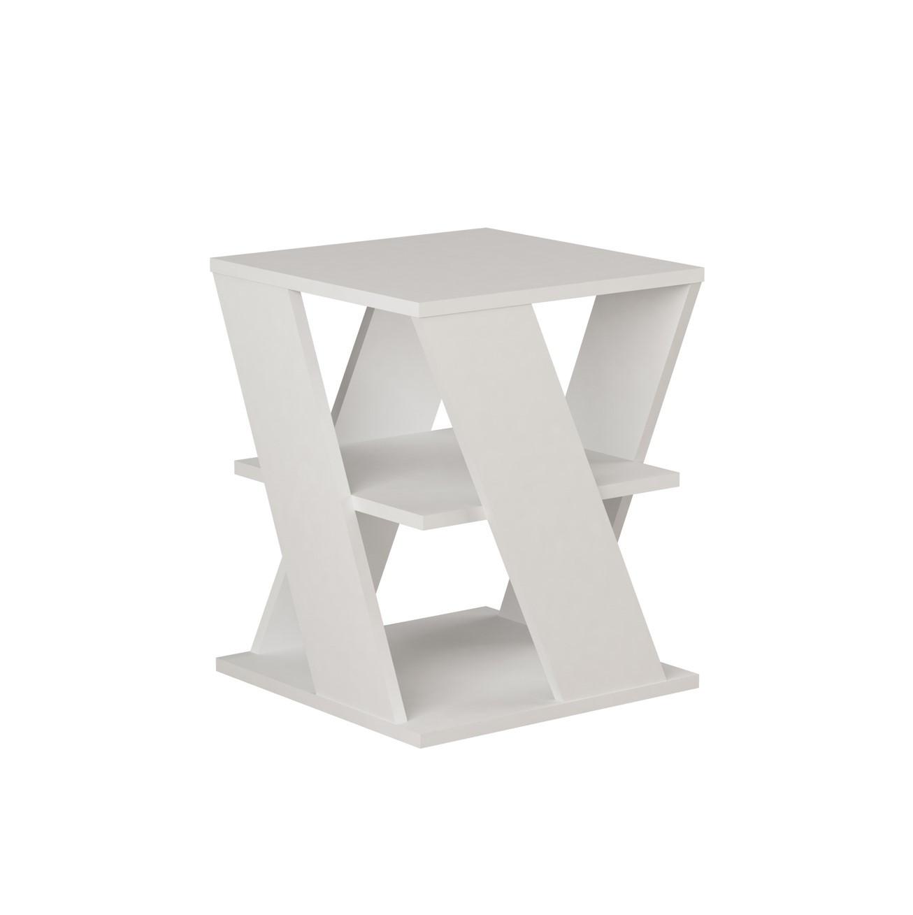 Beistelltisch Cyclo Kaffeetisch - Weiß, Design, Holzwerkstoff (55/55/55cm) - Livetastic