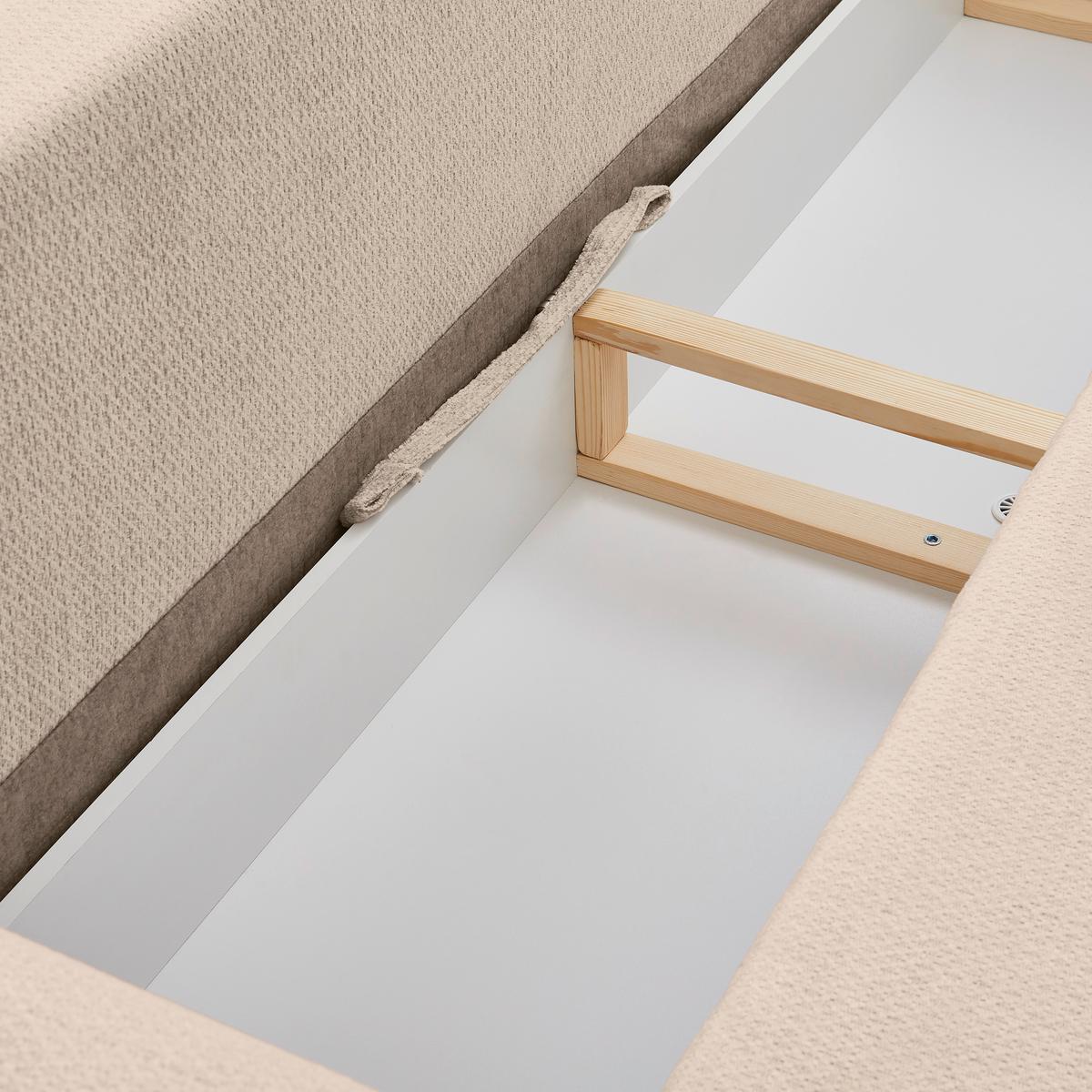 Schlafsofa Siena - Beige/Schwarz, KONVENTIONELL, Textil (245/85/92cm) - Livetastic