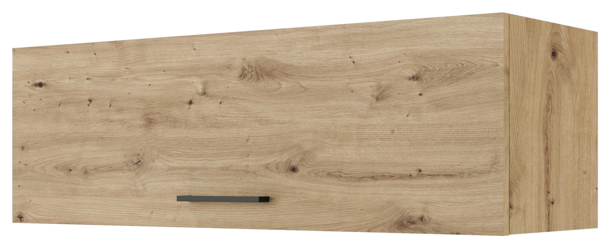 KUCHYŇSKÁ HORNÍ SKŘÍŇKA CARA KHW 100 - černá/dub artisan, Konvenční, kov/kompozitní dřevo (100/32/32cm) - FlexWell