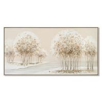 Obraz na plátne 122/62cm - prírodná farba/béžová, Modern, drevo/textil (122/62/4,5cm) - Mömax
