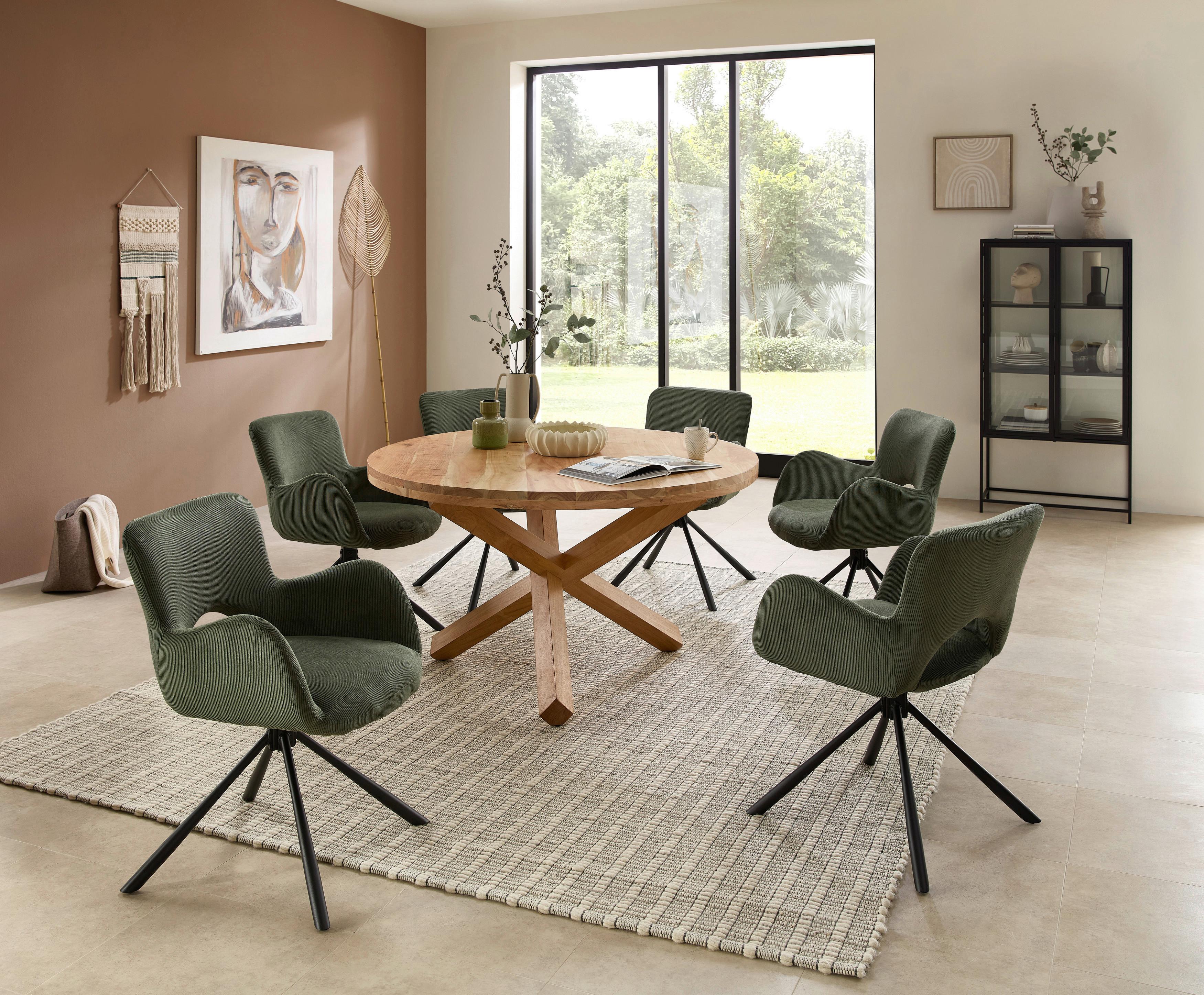 Esstisch Ace Akaziefarben, L: 130 cm - Akaziefarben, MODERN, Holz (130/130/76cm) - Livetastic