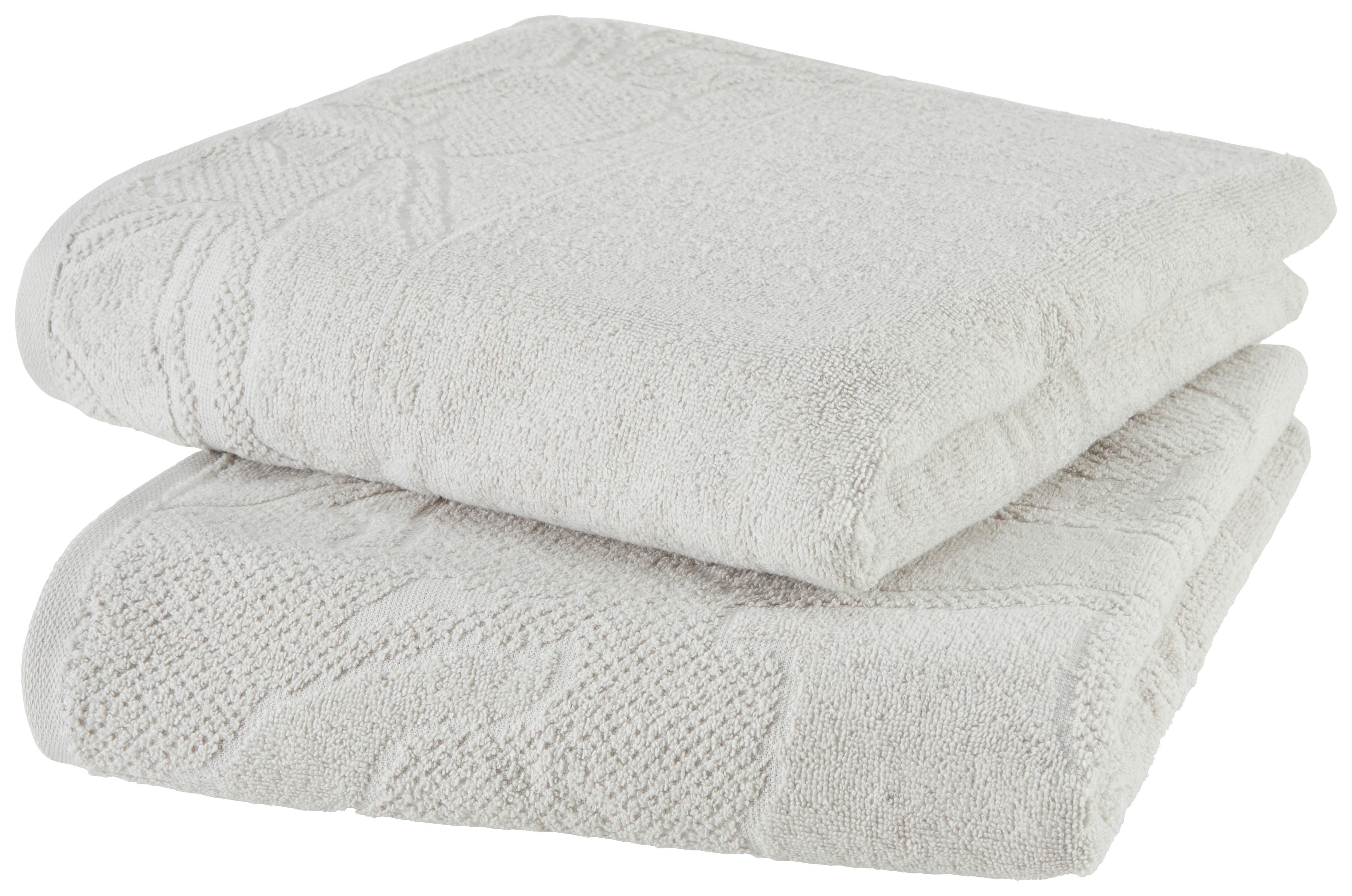 Duschtuchset Lucia 2er Pack - Silberfarben, ROMANTIK / LANDHAUS, Textil (70/130cm) - James Wood