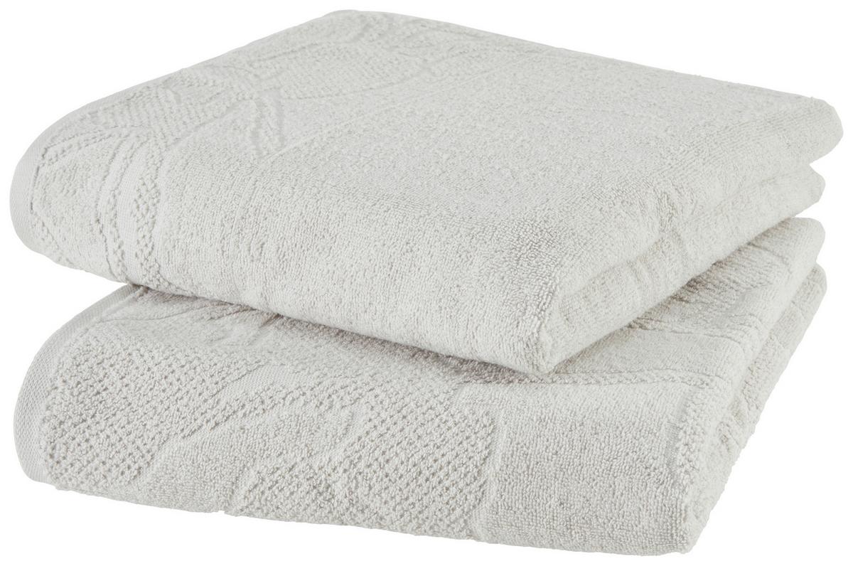 Duschtuchset Lucia 2er Pack - Silberfarben, ROMANTIK / LANDHAUS, Textil (70/130cm) - James Wood