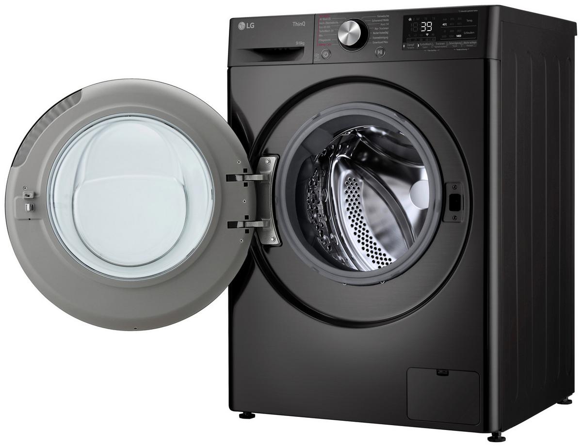 Waschtrockner W4wr7096yb W4wr7096yb - Schwarz, Trend, Glas/Kunststoff (60/85/62cm) - LG