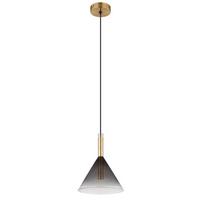Hängeleuchte 16045h - Klar/Messingfarben, Design, Glas/Metall (20/120cm) - Globo