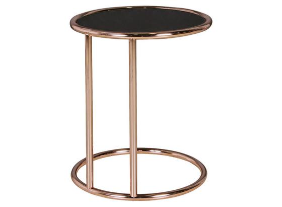 Beistelltisch D: ca. 45 cm - Kupferfarben, Design, Glas/Metall (45/53/45cm) - Carryhome Beistelltisch D: ca. 45 cm - Kupferfarben, Design, Glas/Metall (45/53/45cm) - Carryhome