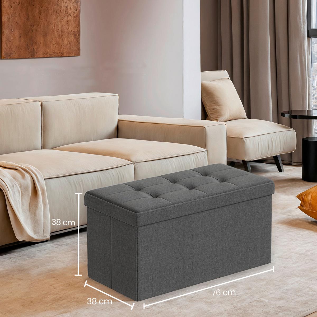 Sitzbox Grau B: 78 Cm - Grau, Basics, Holzwerkstoff/Textil (78/38/38cm)